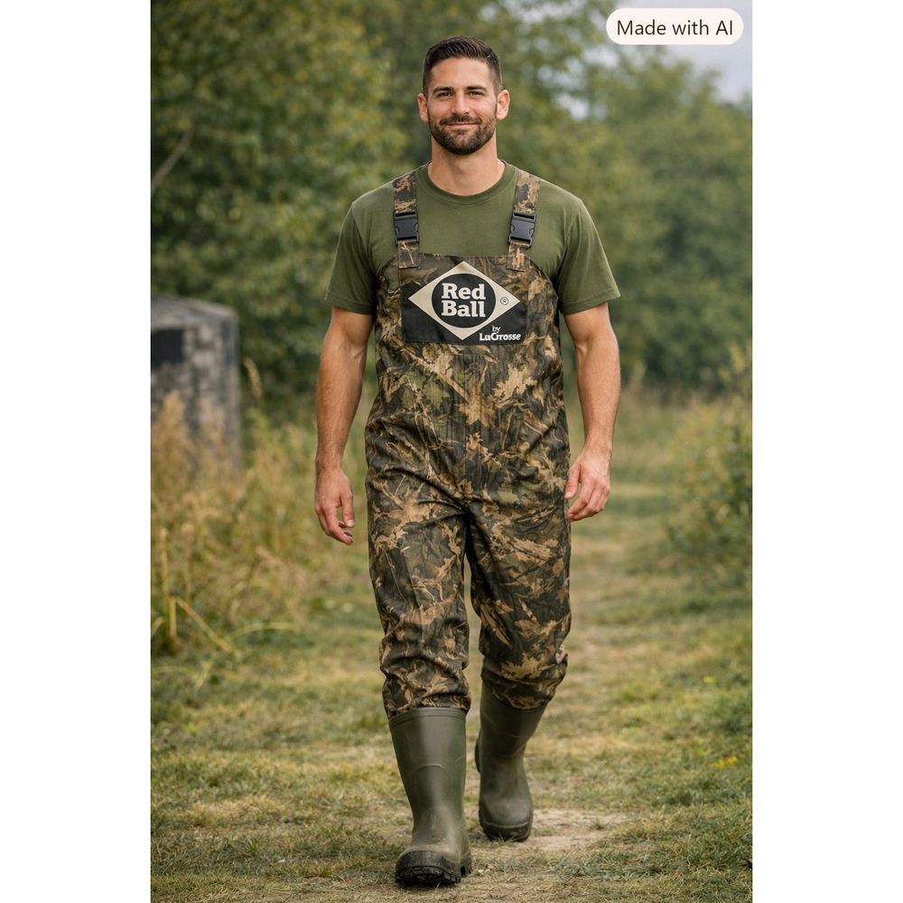LaCrosse Red Ball Men Boot 11 Camouflage Bootfoot Chest Wader Waterproof Hunting